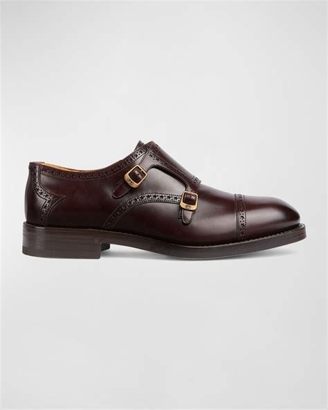 Gucci Men's Rooster Double Monk Strap Loafers .